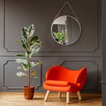 Tutumi - KULATÉ ZRCADLO NA LINCE STŘÍBRNÉ 40CM KLMH-0410S-1 HOM-05630