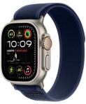 Apple Watch Ultra 2 (2024) GPS+Cellular 49mm Přírodní titanové tělo - Modrý trailový tah (M/L) / 145-220 mm (MX4L3)