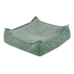 PLUSH NEST PLUSH NEST Podlahový puf čtvercový Prémiový manšestr 60 × 60 cm zelený