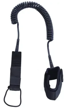 ENERO Pojistné lanko na paddleboard černé / Lanko / Spirálové / Suchý zip / 275 cm (1033228)
