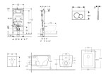 GEBERIT - Duofix Set předstěnové instalace, klozetu Arkas I a sedátka softclose, tlačítko Sigma01, lakovaný matný chrom SANI11CA2116