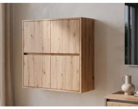 Nástěnná skříňka Asko Living, 75 cm, dub artisan
