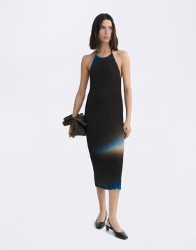 Thinking MU Glass Pleated Miriam Dress MULTICOLOR M