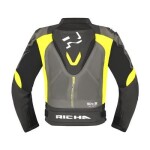 Moto bunda Richa Stradale fluo žluto/šedá kožená - 52