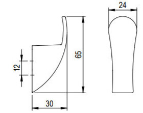 Tulip Nábytkový věšák Rudi zlatá broušená, 1 ks (491190)