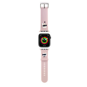 Karl Lagerfeld Karl and Choupette Head NFT Řemínek pro Apple Watch 38/40/41 růžová (57983120538)