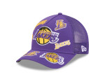 New Era Pánská kšiltovka Los Angeles Lakers NBA 9FORTY M-Crown A-Frame Trucker All Over