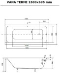 HOPA - Obdélníková vana TERMI - Nožičky k vaně - S nožičkami, Rozměr vany - 130 × 70 cm OLVTER13+OLVPINOZ