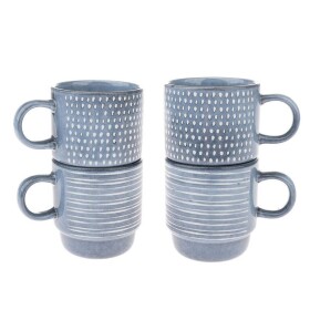 Sada 4 ks keramických hrnků SKY BLUE, 290 ml