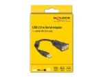 DeLock / Redukce / USB 2.0 Typ-A na RS-232 DB9 / FTDI FT232RL / 0,25 m (61549)
