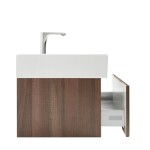 Koupelnová skříňka s baterií a umyvadlem SAT Evolution 1 78x30x44,8 cm ořech mat SATEVO80NAU2BA SATEVO80NAU2BA