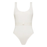 Dámské jednodílné plavky Monogram Rib KW0KW02151-PGA - Calvin Klein L