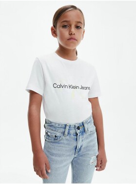 Bílé holčičí tričko Calvin Klein Jeans Holky