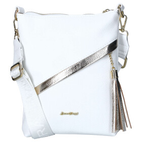 Trendy dámská koženková crossbody kabelka LB Marry, bílá