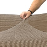 Super strečové potahy NIAGARA oříšková křeslo s dřevěnými rukojeťmi (š. 50 - 80 cm)