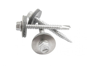 GEOMAT Střešní šroub nerez s podložkou A2 bimetal 5,5 x 50 mm., stříbrná, balení 20 ks