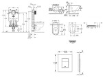 GROHE - Uniset Set předstěnové instalace, klozetu, sedátka SoftClose a tlačítka Skate Cosmopolitan, Moon White SANI15BB3115