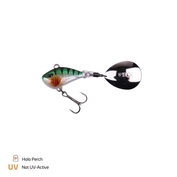 Zeck Tail Spinner Rogue Runner 10g - Holo Perch,Zeck Tail Spinner Rogue Runner 10g - Holo Perch