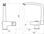 NOVASERVIS Dřezová baterie sklopná Metalia 57 chrom 57115,0