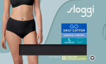 Dámské kalhotky GO Daily Cotton Highwaist - BLACK - černá 0004 - SLOGGI BLACK XL