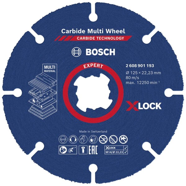 Bosch Accessories EXPERT Carbide Multi Wheel X-LOCK 2608901193 řezný kotouč rovný 125 mm 1 ks