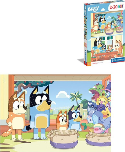 Puzzle 2x20 dílků Bluey - Clementoni