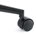 Židle kancelářská, zelená látka v dekoru broušené kůže, černý kovový kříž