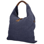 Trendy dámská textilní kabelka na rameno Alice, tmavě modrá