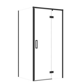 CERSANIT - SET C109 Sprchový kout Larga, pravý, 100x90x195, černý, čiré sklo S601-309