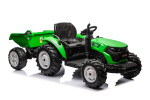 Mamido Elektrický traktor s přívěsem pro děti HC-306 24V světle zelený