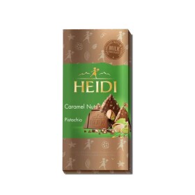 Heidi Caramel Nuts Mléčná čokoláda s kousky pistácií 80g