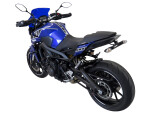 Yamaha MT-09, FZ-09 17-20 Zadní blatník - Matná černá-stříbrná mřížka