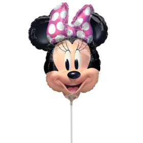 Foliový balónek na tyčce - tvar - Minnie Mouse hlava 1