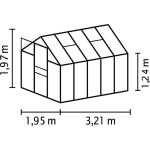 Polykarbonátový skleník – Vitavia Venus 6200, PC 4 mm stříbrný