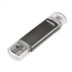 Hama Laeta Twin 32 GB šedá / Flash disk / USB 2.0 / microUSB / až 10 MBs (123925-H)