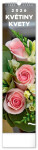 Nástěnný kalendář vázankový/kravata 2026 NOTIQUE - Květiny - Kvety, 12 x 48 cm