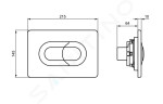 IDEAL STANDARD - Solea Ovládací tlačítko splachování Solea P1, chrom R0133AA