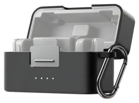 Puluz PU744B černá / Silikonové pouzdro / DJI Mic Mini / karabina (PU744B)