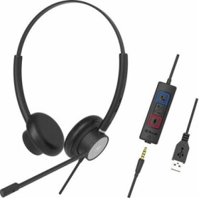 TELLUR Wired Headset Voice 420 černá / headset / Binaural / USB / jack 3.5 mm / 2.2 m (TLL411006)