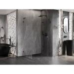 MEXEN/S - Lunar-F L sprchový kout skládací dveře pravá 90 x 80, transparent, grafit kartáčovaná 836L-090-080-66-00-P