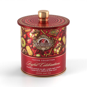 BASILUR Festive Tea Joyful Celebrations plech 75g (Sypaný černý čaj)