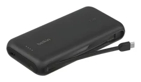 Belkin BOOST CHARGE 20000mAh + kabel černá / Powerbanka / integrovaný USB-C kabel / 30W PD (BPB024HQBK)
