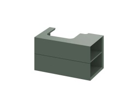 RAVAK - Lite Umyvadlová skříňka 80x45x43 cm, 2 zásuvky, Grey Green X000001888