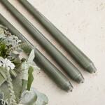 Ester & erik Svíčka Taper 32 cm – 70 Green Soil Set 2 ks, zelená barva, vosk