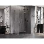 MEXEN/S - Lunar-F L sprchový kout skládací dveře pravá 85 x 80, transparent, grafit kartáčovaná 836L-085-080-66-00-P