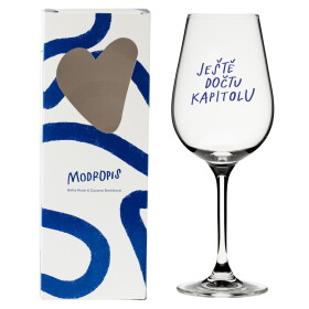 Bella Rose Sklenice na víno Ještě dočtu kapitolu CZ, čirá barva, sklo, 350 ml