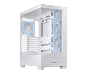ASUS case A31 PLUS TG ARGB, Mid Tower, Průhledná bočnice, 4x120mm ARGB Fan, ARGB Hub, bílá EDF_1887606