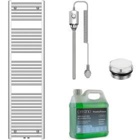 CERANO Koupelnový elektrický radiátorový set Benito - 600W - chrom - 1700x450 mm