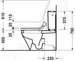 DURAVIT - DuraStyle WC kombi mísa pro SensoWash, bílá 2156590000
