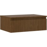 MEXEN/S - Rivel koupelnová skříňka pod umyvadlo 70 cm s deskou, 1 šuplík, reliéf , ořech - 91A20-06023-1-BFC86 91A20-07023-1-BFC86